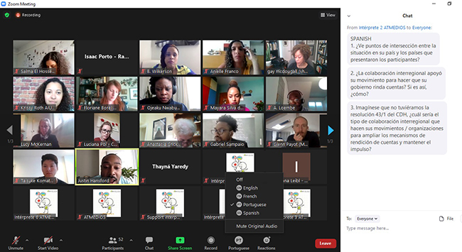Image of people in a videoconference